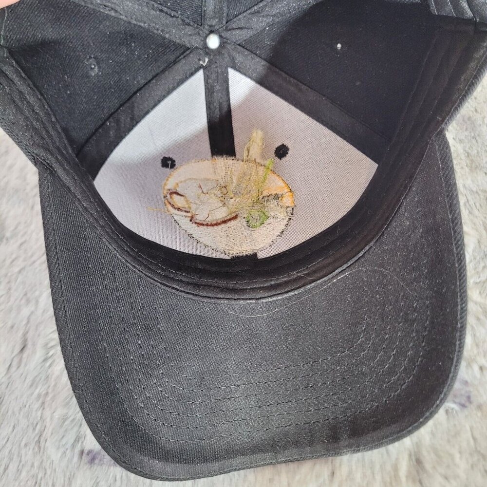 Beer Mug Hops Wheat Embroidered Hat Black Adjustable Baseball Cap Brewery Theme - Picture 4 of 5